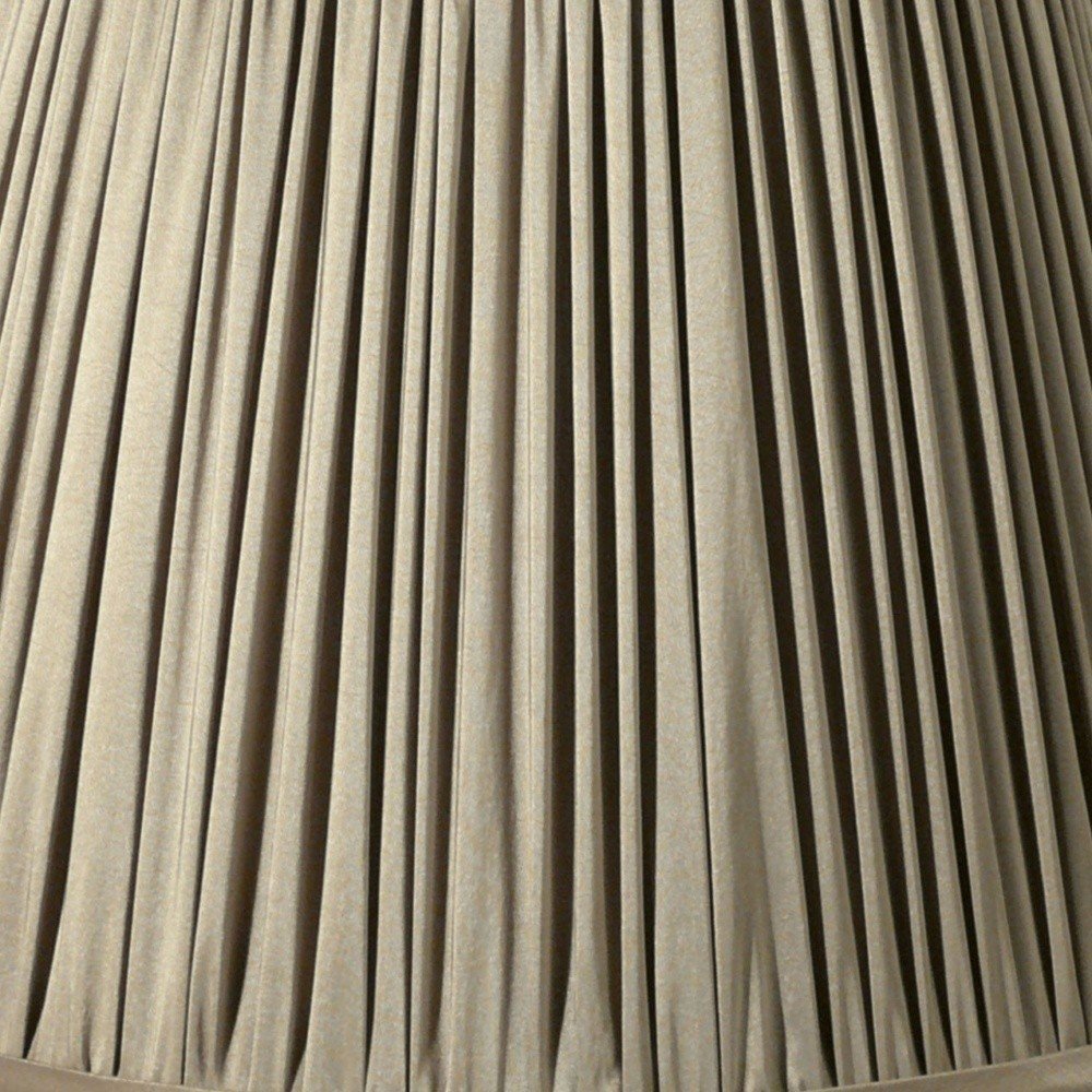 18" Ash Slanted Pleated Tafetta Lampshade