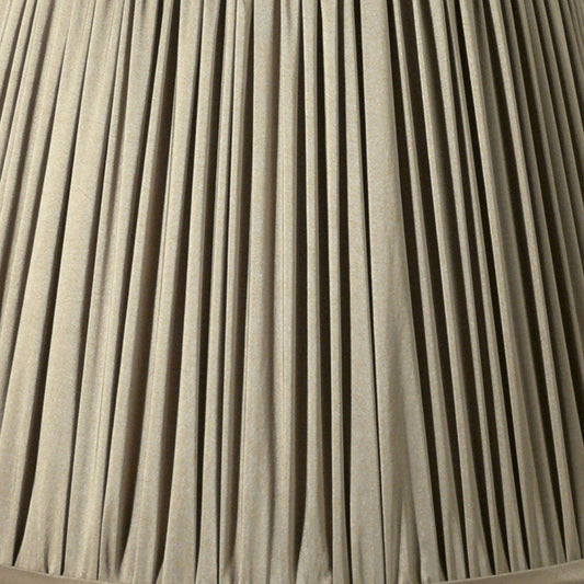 18" Ash Slanted Pleated Tafetta Lampshade