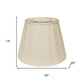 20" Ivory Slanted English Box Shantung Lampshade