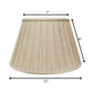 12" Cream Slanted Linen Lampshade with Box Pleat