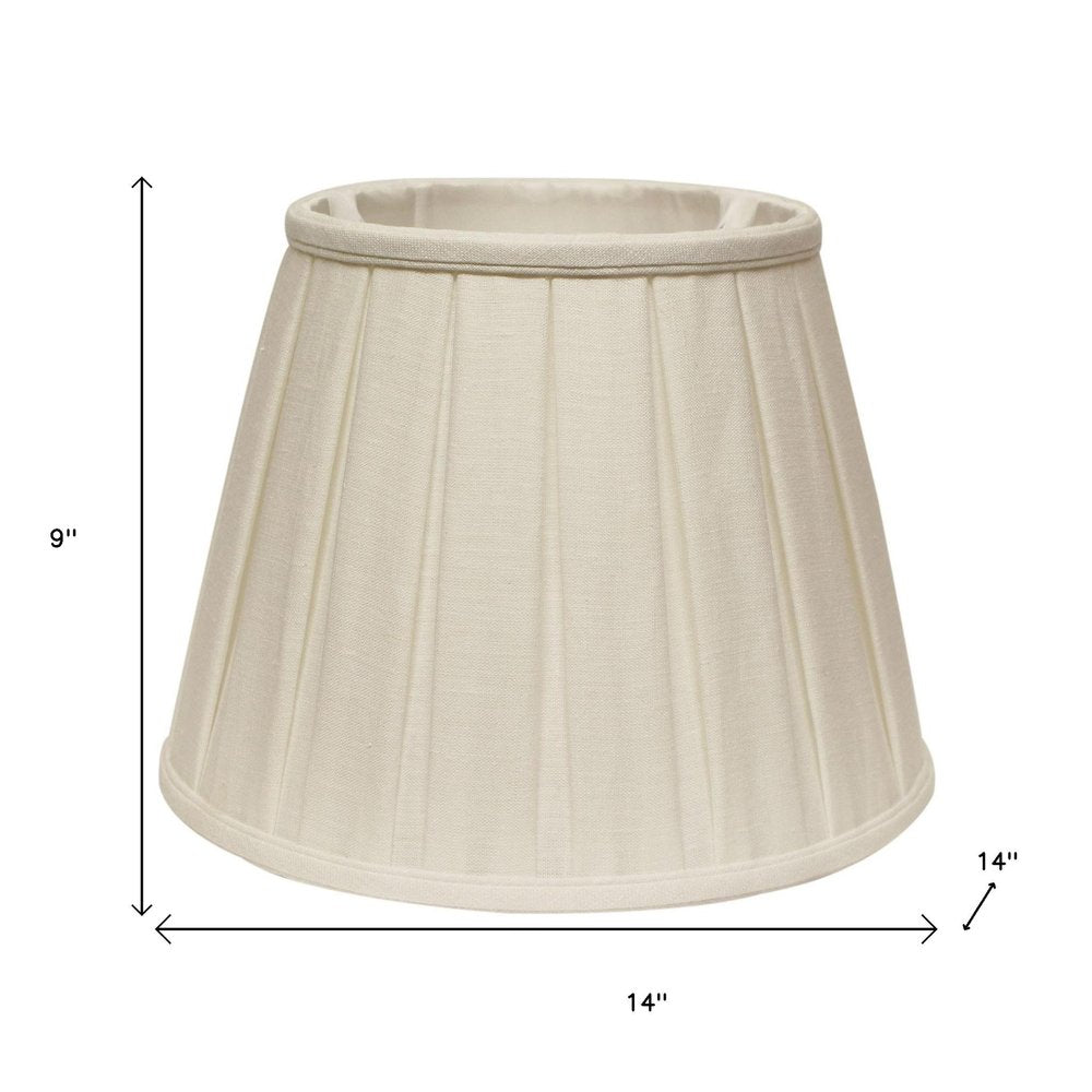 White Linen Pleated Empire Lamp Shade