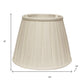 White Linen Pleated Empire Lamp Shade