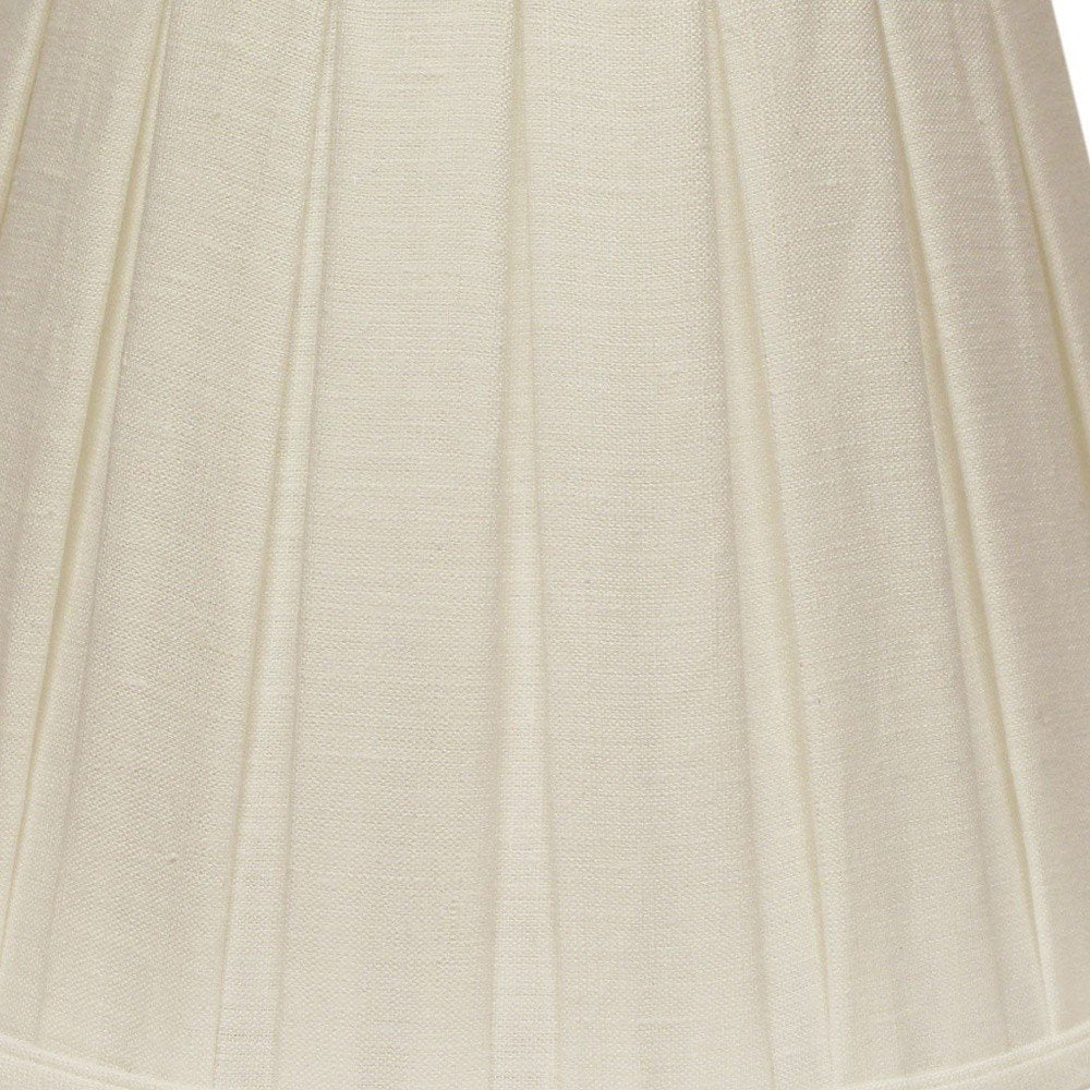 White Linen Pleated Empire Lamp Shade