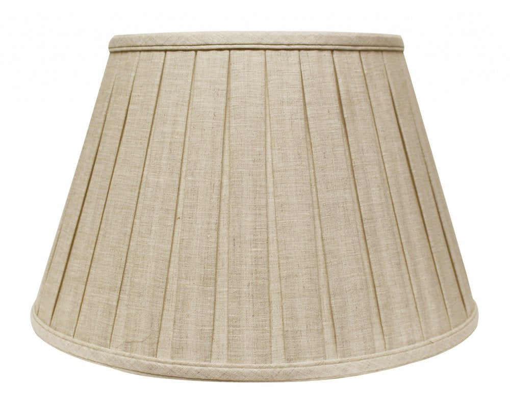 Cream Linen Pleated Empire Lamp Shade