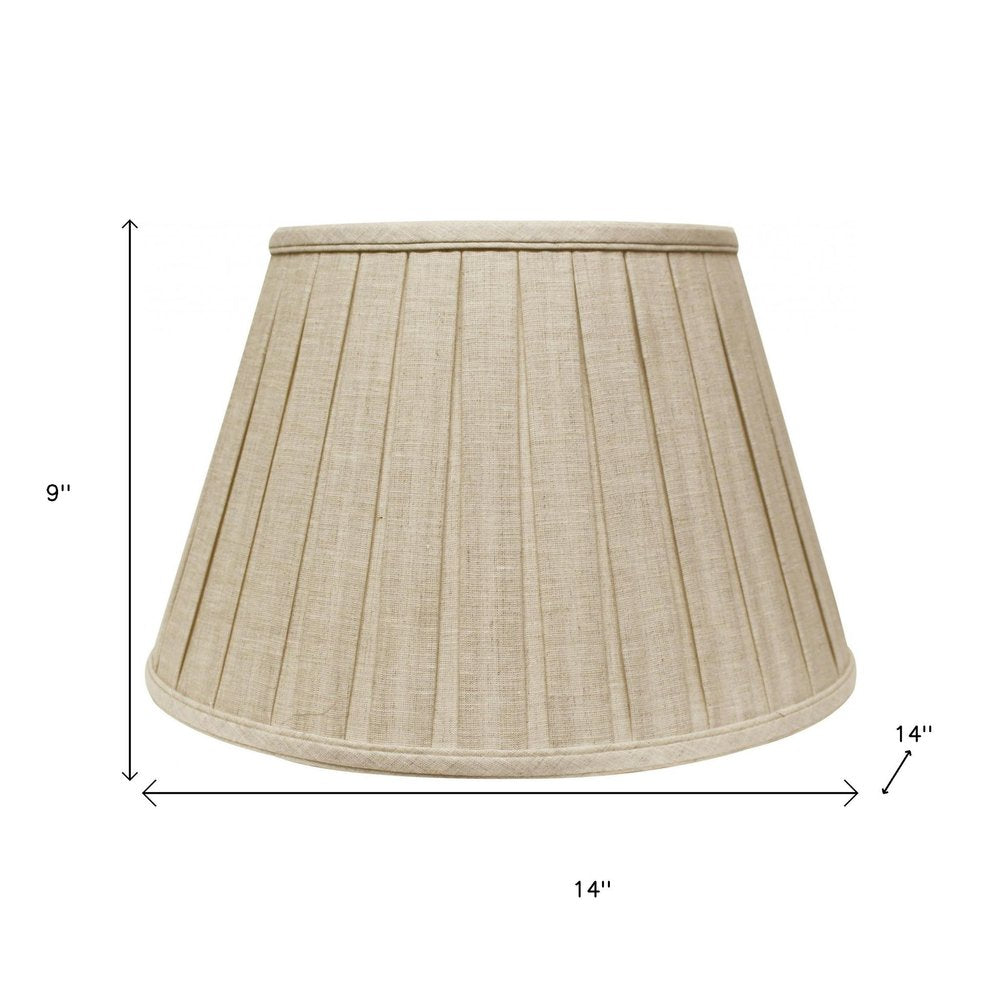 Cream Linen Pleated Empire Lamp Shade