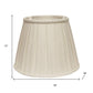 White Linen Pleated Empire Lamp Shade