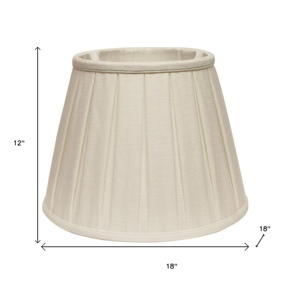 White Linen Pleated Empire Lamp Shade