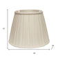 White Linen Pleated Empire Lamp Shade