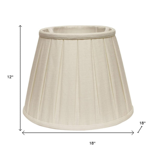 White Linen Pleated Empire Lamp Shade