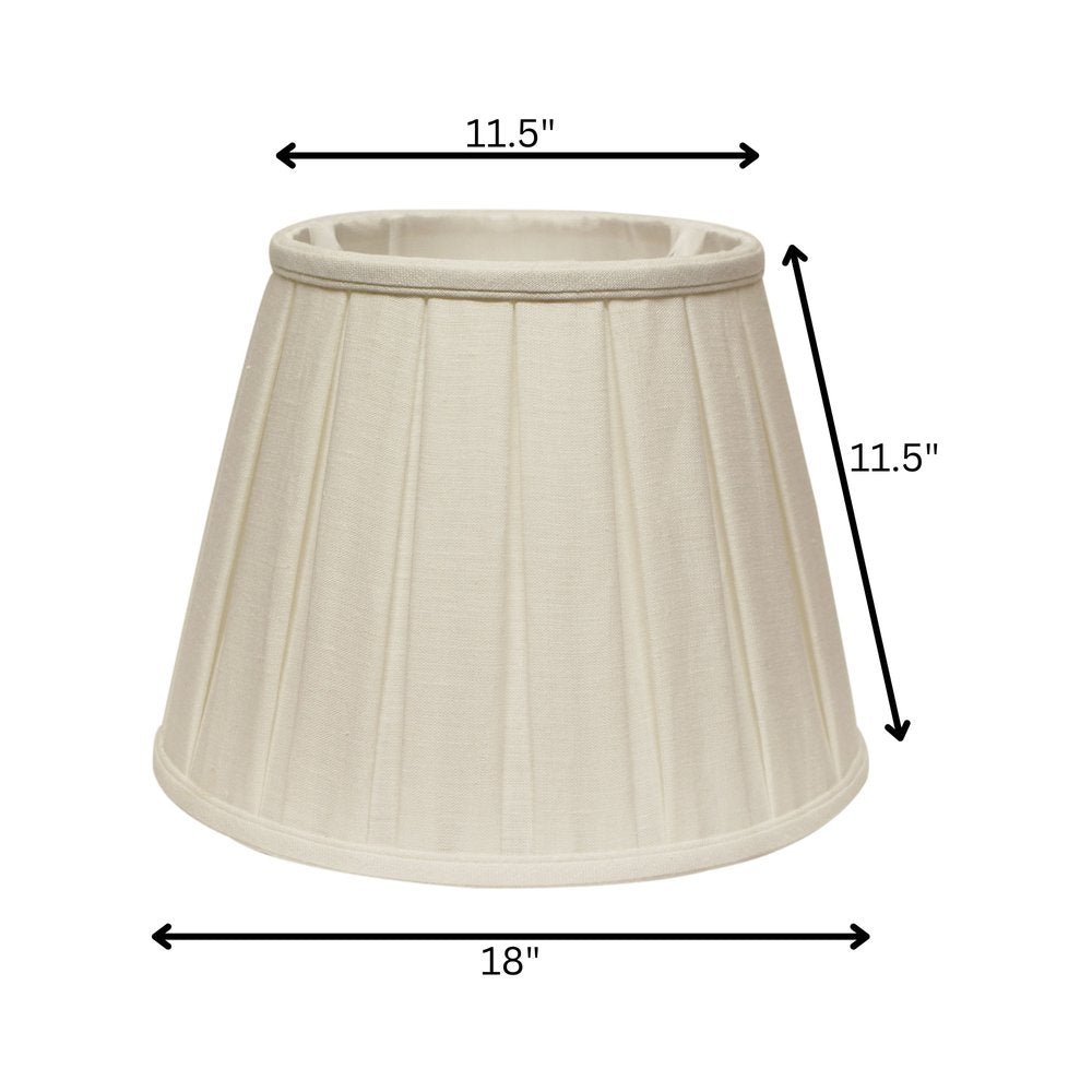 White Linen Pleated Empire Lamp Shade