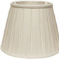 White Linen Pleated Empire Lamp Shade