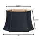14" Black with Bronze Lining Premium Oblong Shantung Lampshade