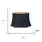 14" Black with Bronze Lining Premium Oblong Shantung Lampshade
