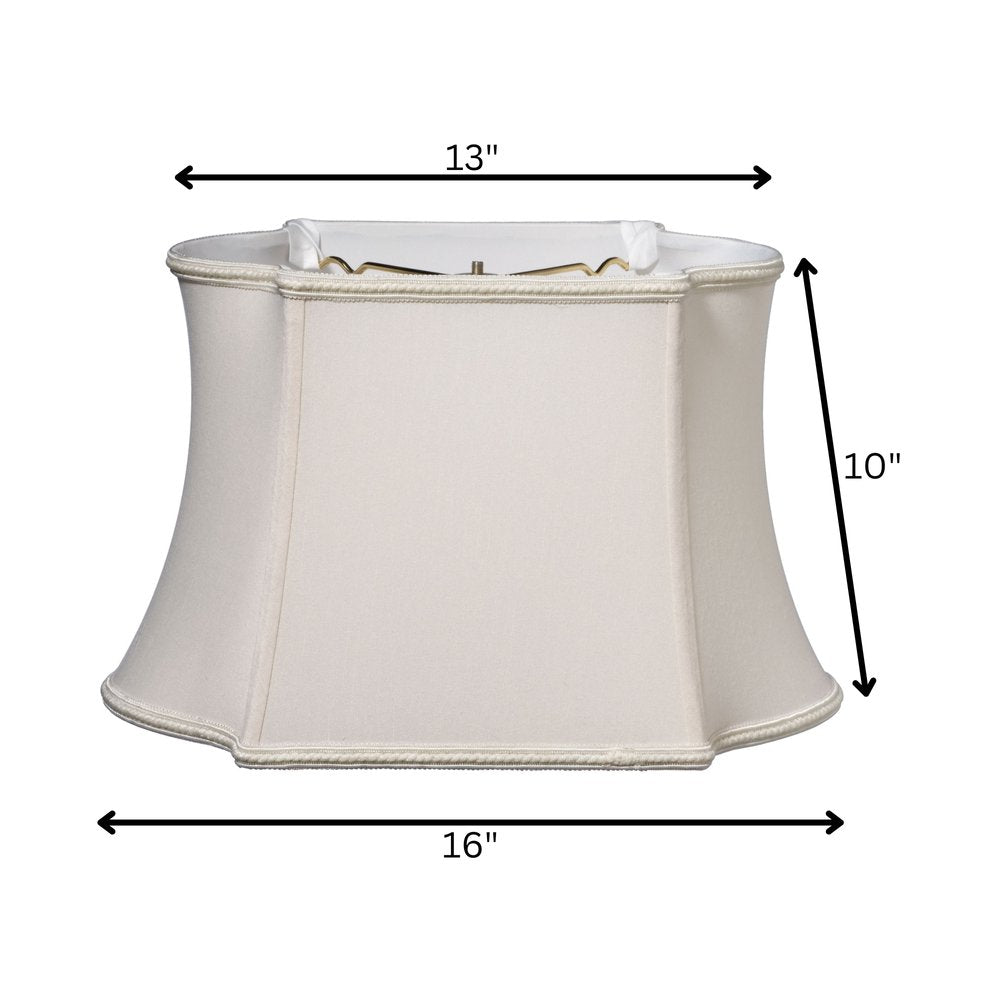 16" Cream Premium Oblong Shantung Lampshade