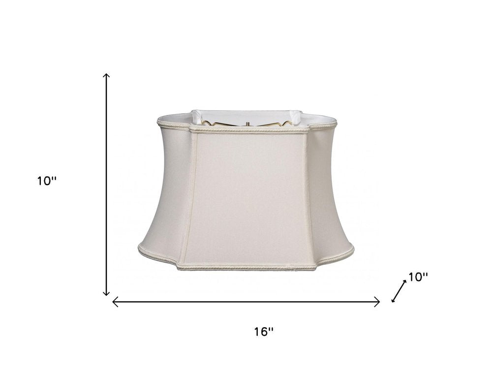 16" Cream Premium Oblong Shantung Lampshade