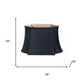 16" Black with Bronze Lining Premium Oblong Shantung Lampshade