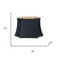 16" Black with Bronze Lining Premium Oblong Shantung Lampshade
