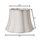14" Cream Melon Scallop Shantung Lampshade