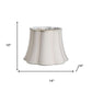 14" Cream Melon Scallop Shantung Lampshade