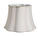 14" Cream Melon Scallop Shantung Lampshade