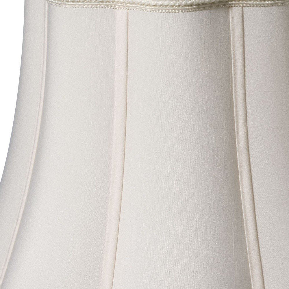 14" Cream Melon Scallop Shantung Lampshade