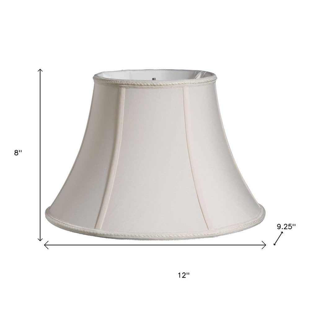 Cream Shantung Silk Oval Lamp Shade