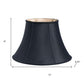 Black Shantung Silk Oval Lamp Shade