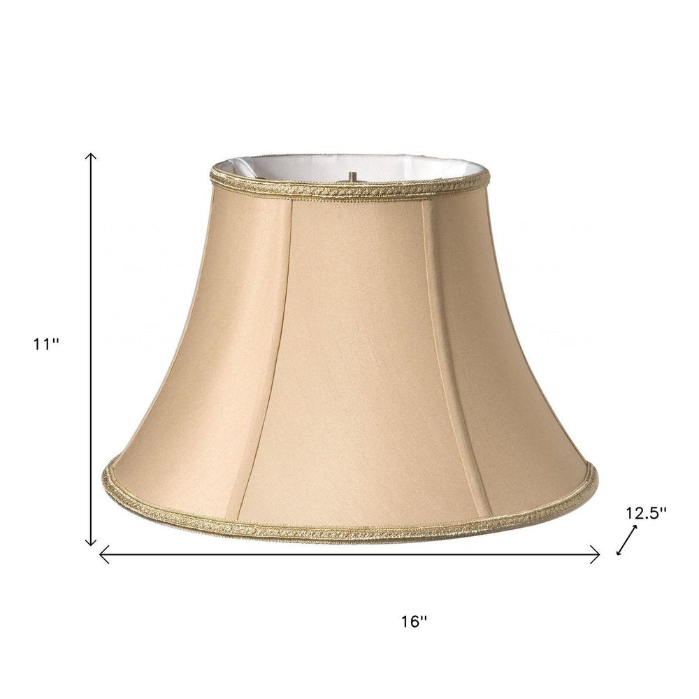 Gold Shantung Silk Oval Lamp Shade