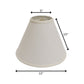 Off White Linen Print Cone Lamp Shade