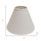 Off White Linen Print Cone Lamp Shade