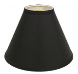 Black Shantung Silk Cone Lamp Shade
