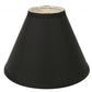 Black Shantung Silk Cone Lamp Shade