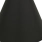 Black Shantung Silk Cone Lamp Shade