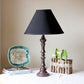 Black Shantung Silk Cone Lamp Shade