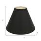 Black Shantung Silk Cone Lamp Shade