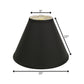 Black Shantung Silk Cone Lamp Shade