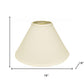 19" Ivory Deep Cone Slanted No Slub Lampshade