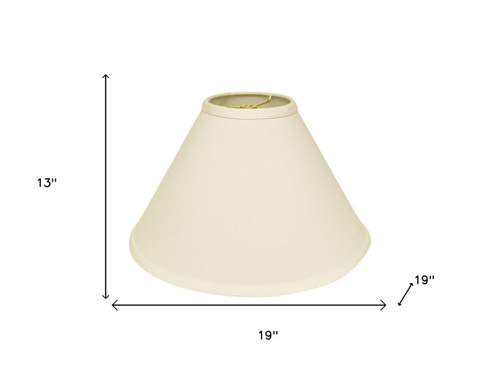 19" Ivory Deep Cone Slanted No Slub Lampshade