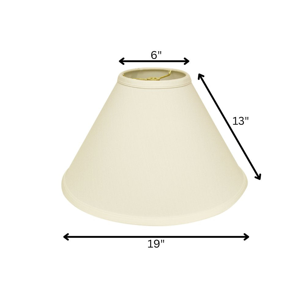19" Ivory Deep Cone Slanted No Slub Lampshade