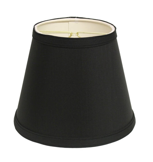 Black Shantung Silk Empire Lamp Shade