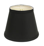Black Shantung Silk Empire Lamp Shade