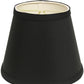 Black Shantung Silk Empire Lamp Shade