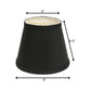 Black Shantung Silk Empire Lamp Shade