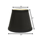 Black Shantung Silk Empire Lamp Shade