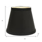 Black Shantung Silk Empire Lamp Shade