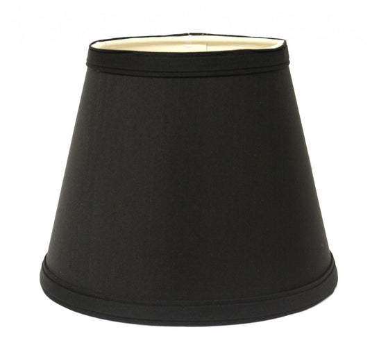 Black Shantung Silk Empire Lamp Shade