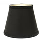 Black Shantung Silk Empire Lamp Shade