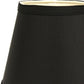 Black Shantung Silk Empire Lamp Shade