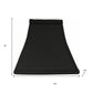 Black Shantung Silk Square Lamp Shade