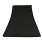 Black Shantung Silk Square Lamp Shade
